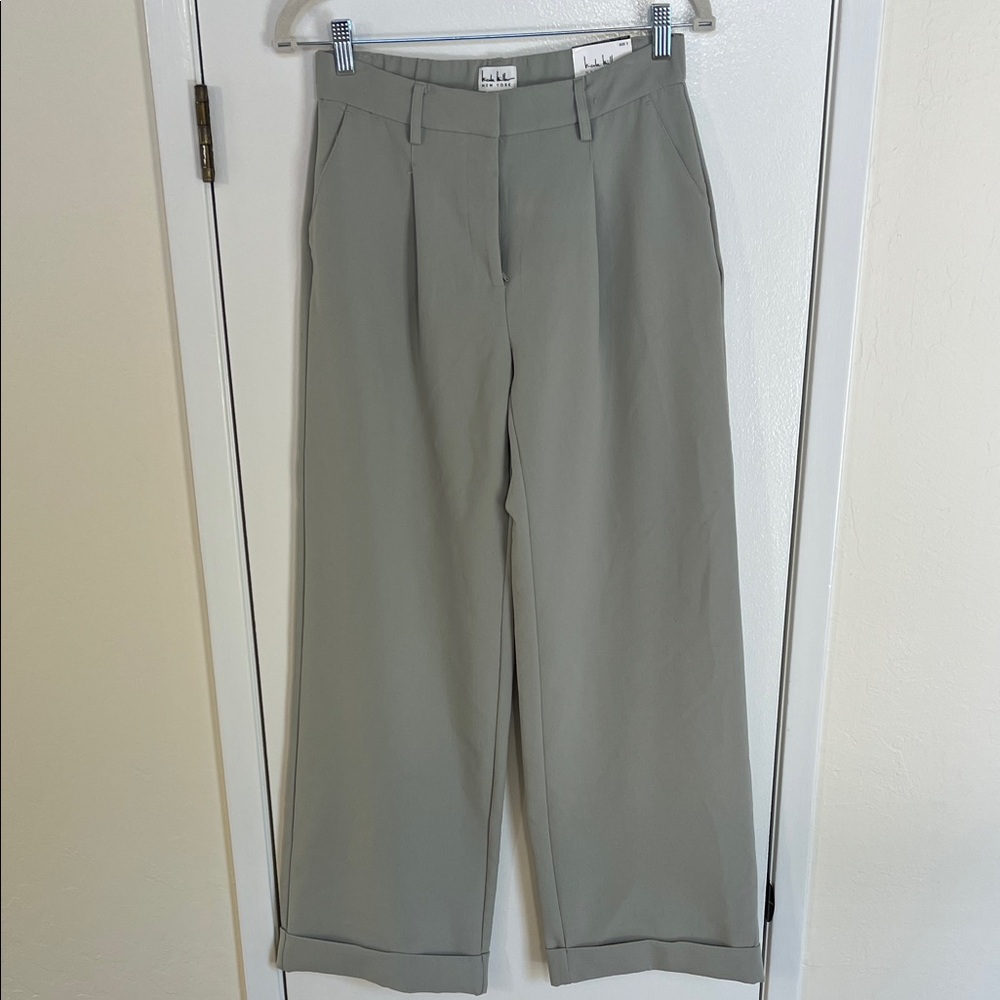 Chic Wide Leg Light Green/Mint Pants